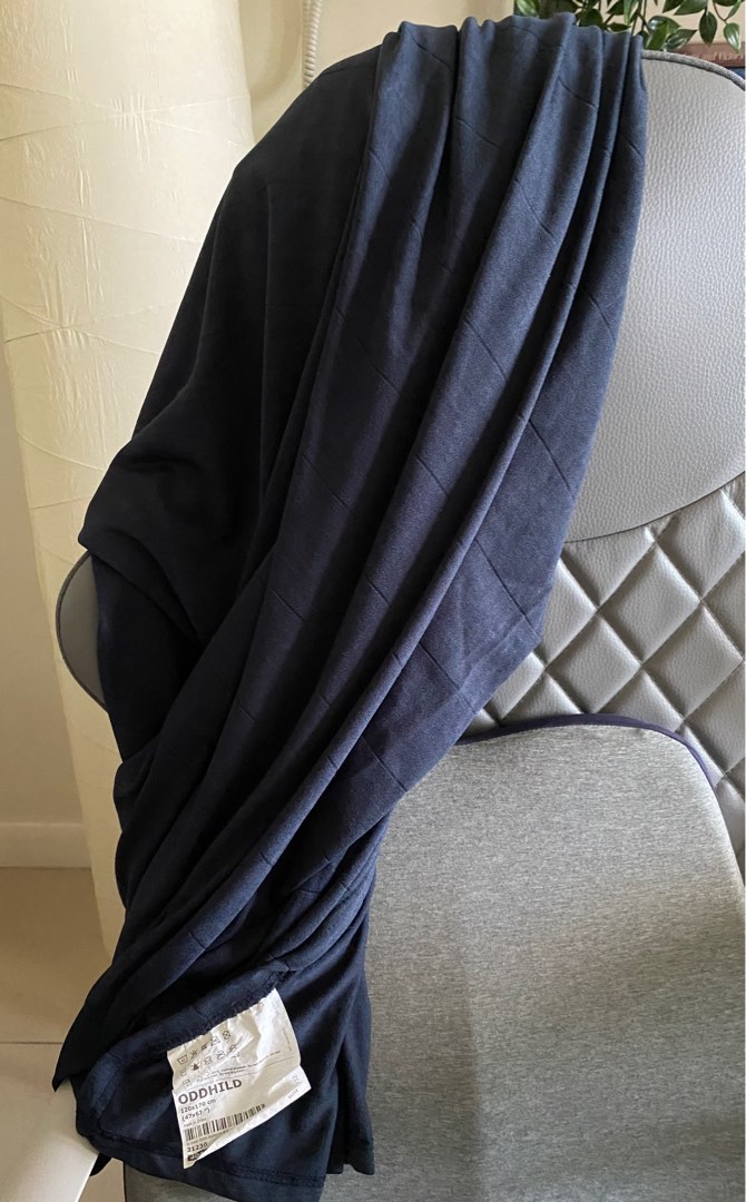 IKEA Oddhild throw blanket in navy blue 120 x 170 cm