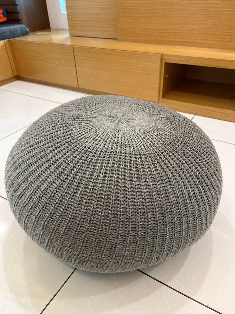 IKEA Sandared pouffe footstool 56cm grey, Furniture & Home Living