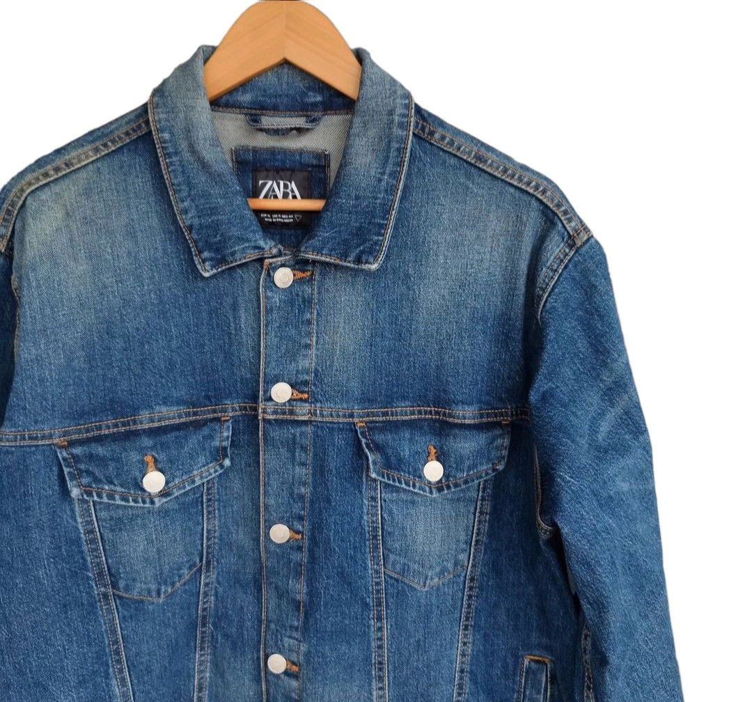 Jaket denim pria store h&m