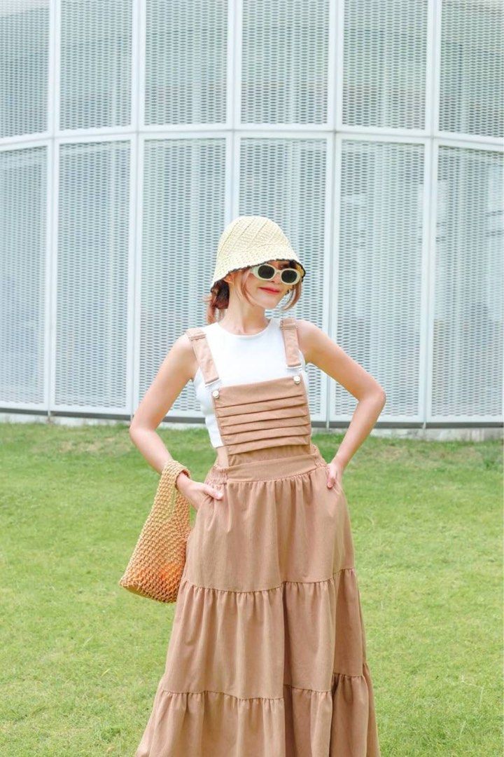 Full length pinafore dress 2025