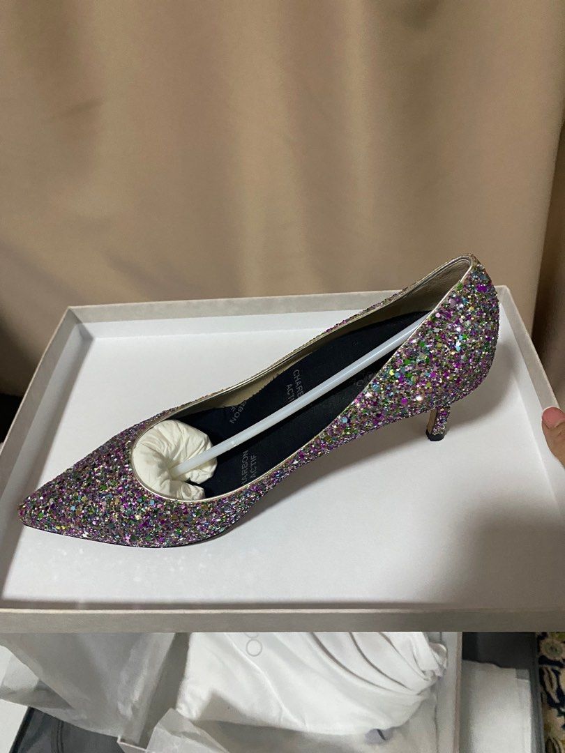 Red and silver pumps clearance