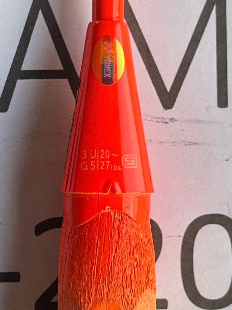 JP CODE YONEX NANORAY ZSPEED ORANGE, 3UG5, USED, Sports Equipment