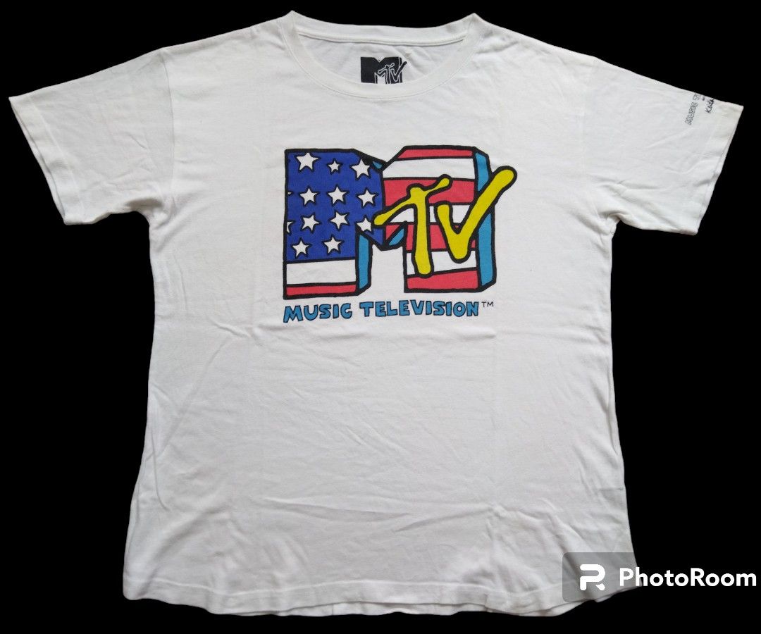 T-Shirt Homme Logo MTV Rétro - Coton Respirant - Coupe Régulière Confort - Noir - Style Décontracté Rock