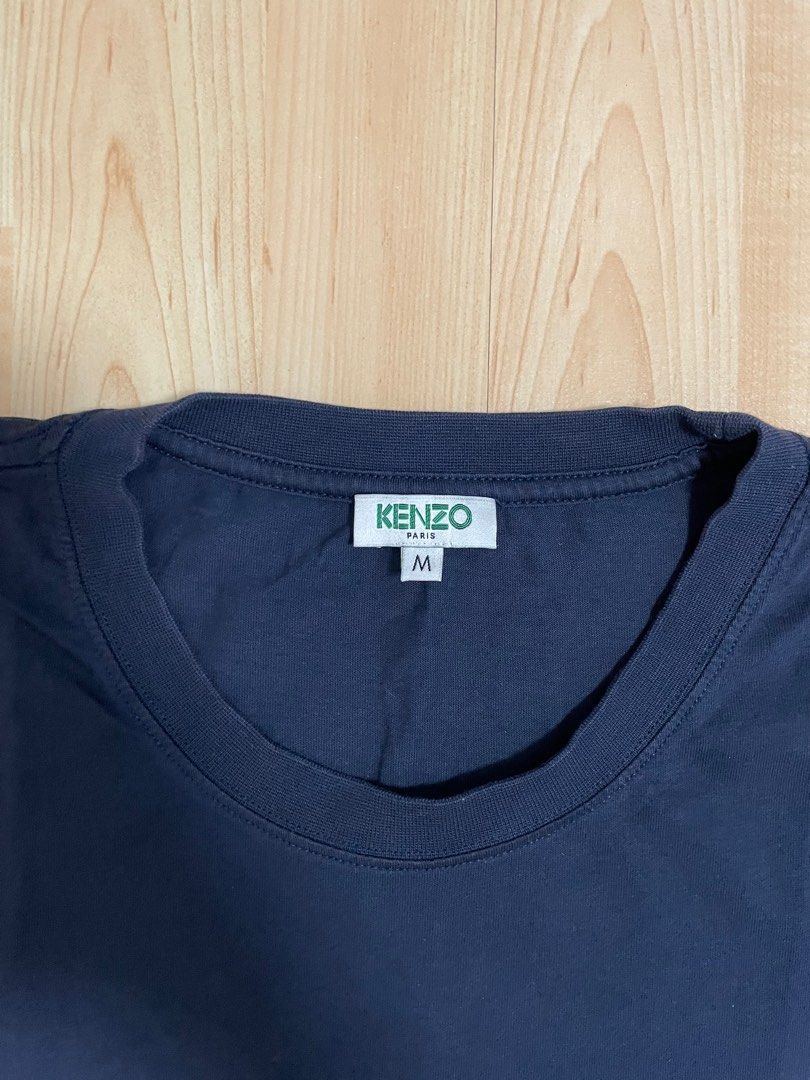 Kenzo Navy Blue Logo Print Polo T-Shirt main image 0