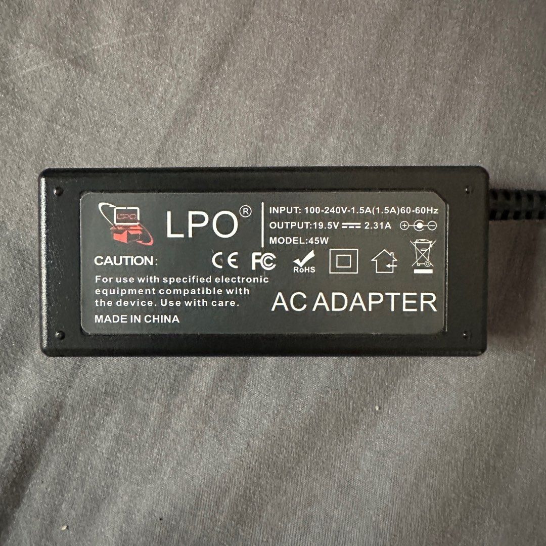 Laptop Charger (Compatible to HP) (Category: Chargers) located in Batangas. Submitted by z.declutter (Listing ID 1279243902, Image 1). Description: Laptop Charger Compatible Brand: HP Output Rating: 19.5V 2.31A 45W Pin Size: 4.55mm x 3.0mm (Blue Pin).