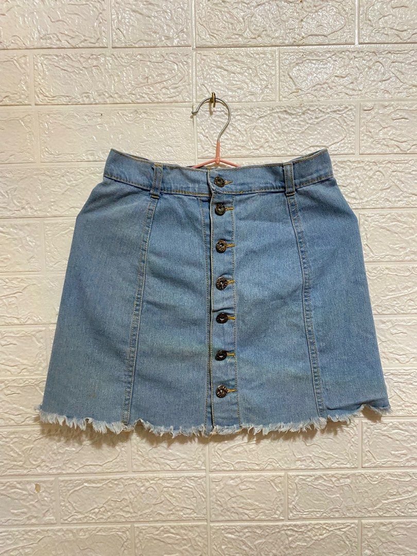 Light Blue Chic Denim Skirt