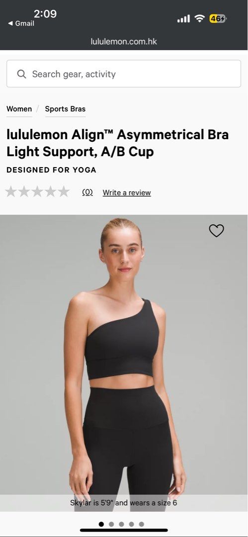 🇦🇺SALE🇦🇺 Lululemon Align™ Asymmetrical Bra Light Support, A/B Cup,  Women's Fashion, Activewear on Carousell