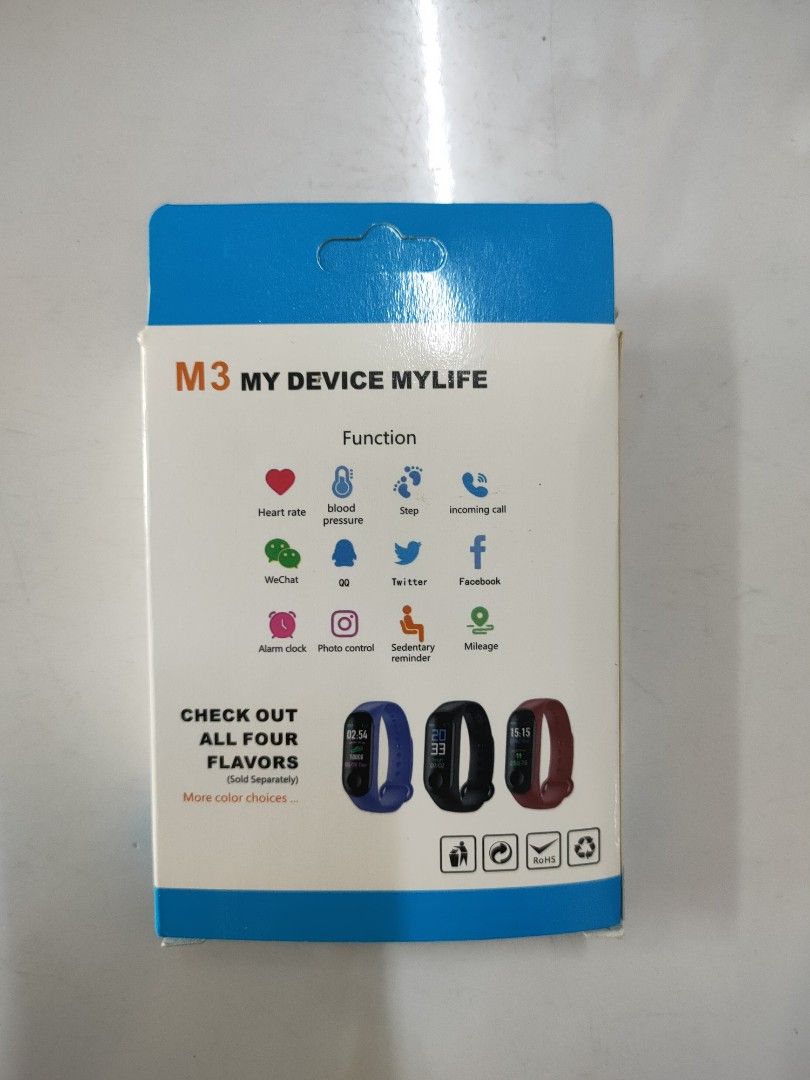 M3 Smart Band With Heart Rate Sensor Features And Many Other Impressive  Features, Water Proof Or Swe at Rs 175/piece | New Delhi | ID: 20531877230