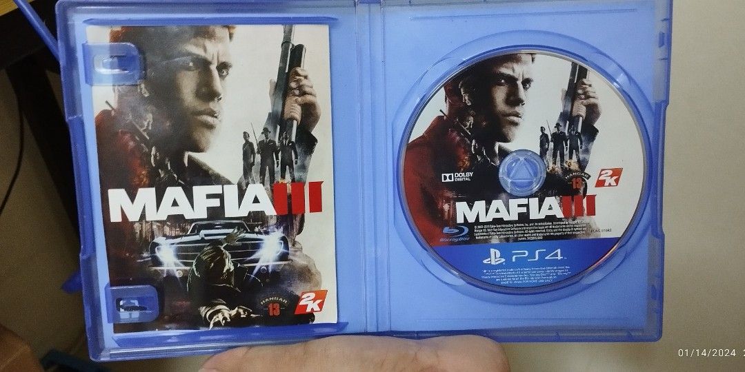 Mafia III PS4 Disc (Category: PlayStation) located in Pasig City. Submitted by rcollectibles (Listing ID 1279429402, Image 2). Description: .