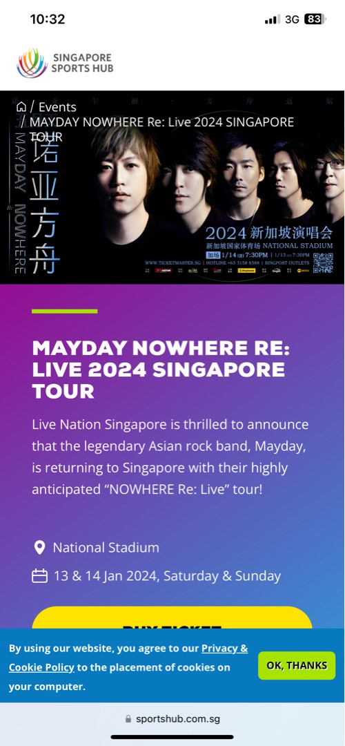 Mayday Singapore 2024 Concert, Tickets & Vouchers, Event Tickets on