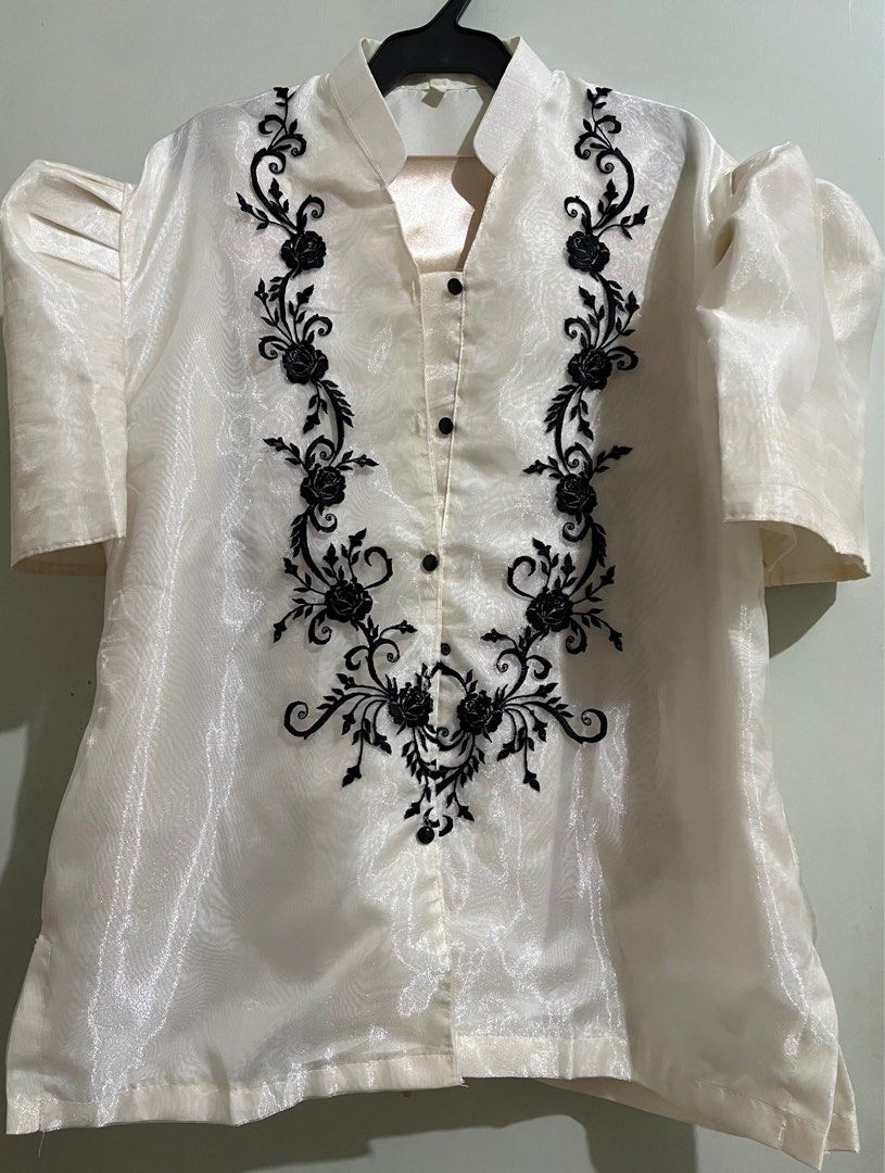 'Sia' Modern Filipiniana Top (Oat)