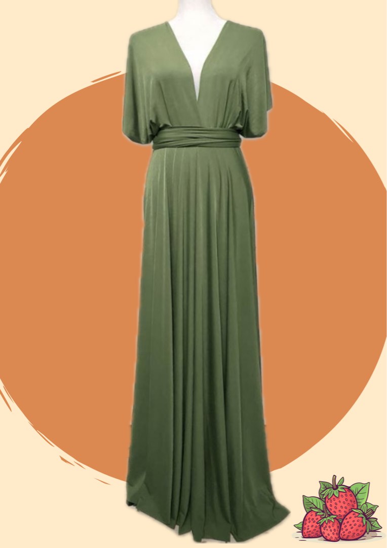 Moss green Infinity dress Women s Fashion Dresses Sets