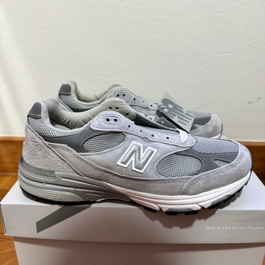 New balance men's classic 993 running shoes grey hot sale