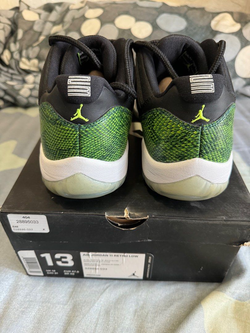 Nike Air Jordan 11 Retro Low US13 green snakeskin Carousell