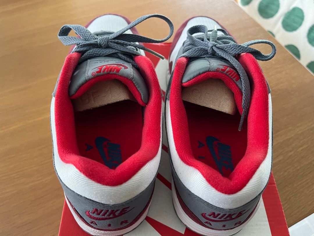 Nike air max 1 white university red cool grey new arrivals