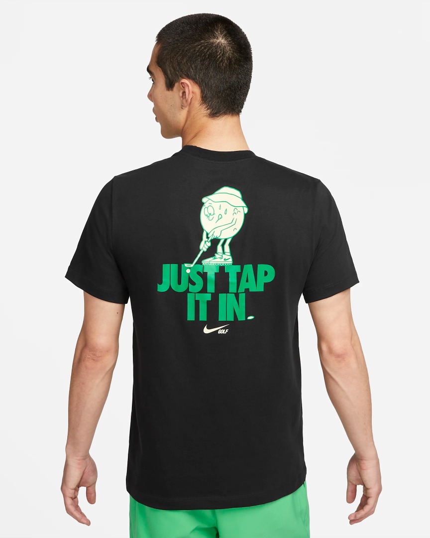 Nike Men s Golf Graphic Just Tap It In Tee T Shirt Black