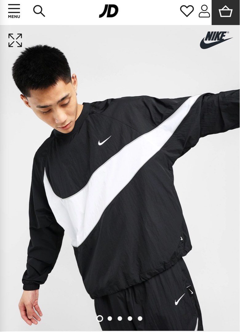 Nike swoosh half zip woven jacket cheap