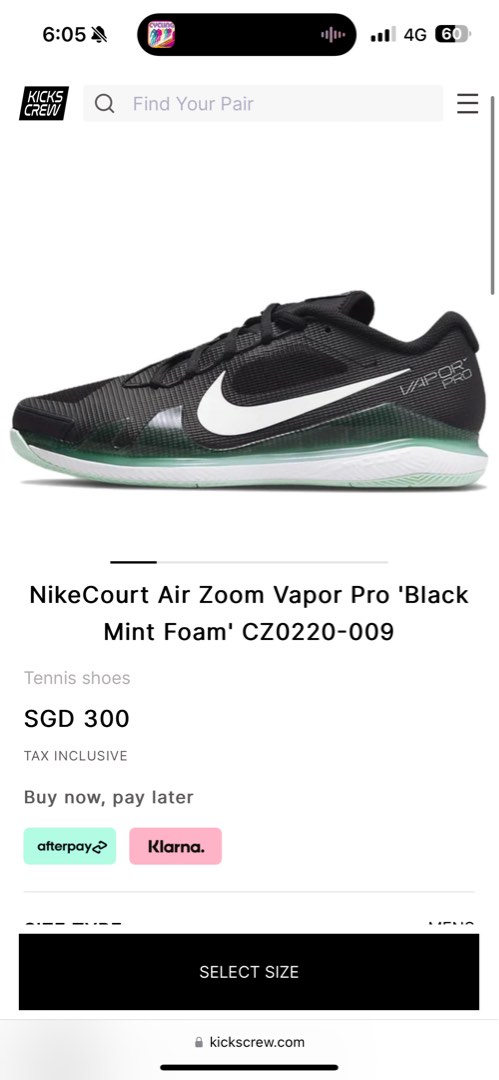 Afterpay tennis clearance shoes