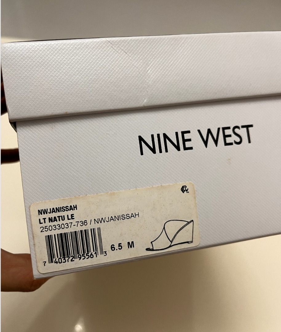 Nine West Women s Janissah Slide Sandal Natural Leather Women s Fashion Footwear Sandals on Carousell