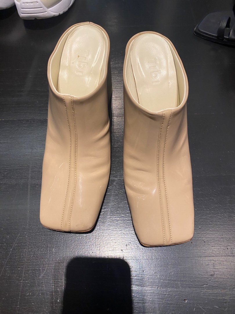 Nude Tibi mules size 37 Women s Fashion Footwear Heels on Carousell