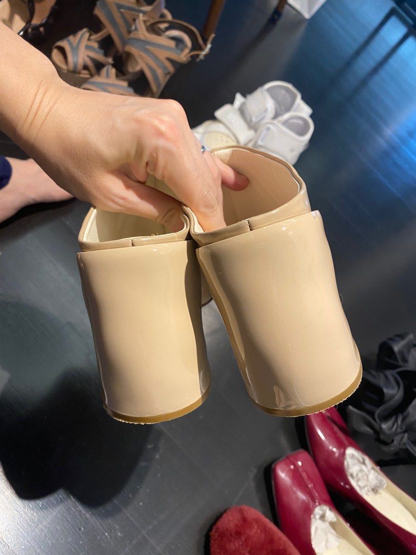 Nude Tibi mules size 37 Women s Fashion Footwear Heels on Carousell