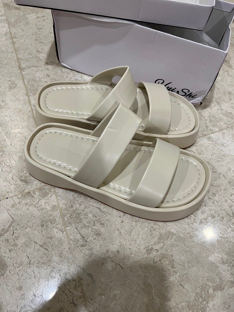 White sporty best sale sandals