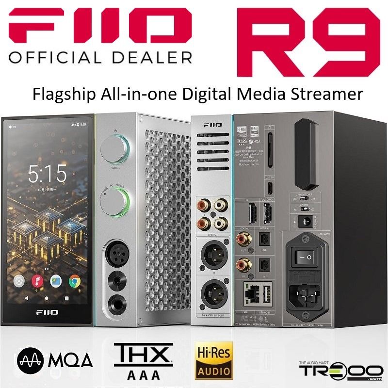FiiO R9 Flagship All-in-One Player, Streamer, and Headphone Amp/DAC (P
