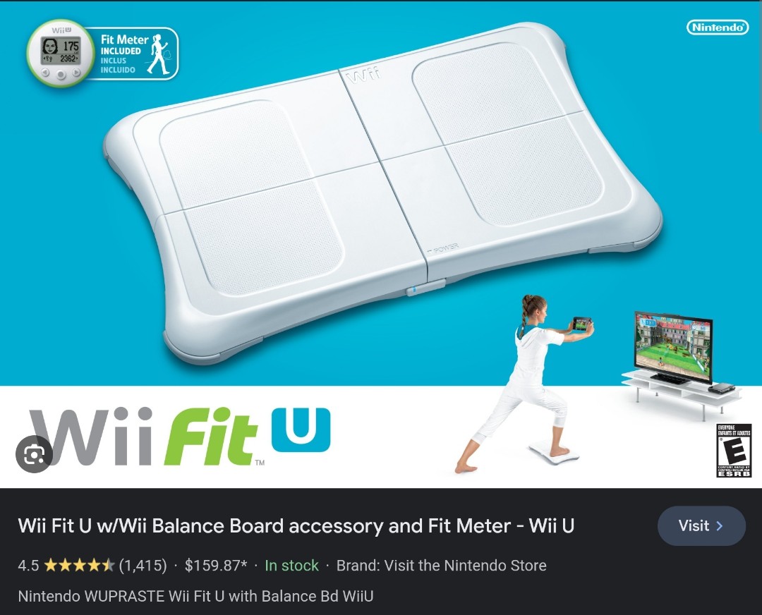  Wii Fit U w/Wii Balance Board accessory and Fit Meter
