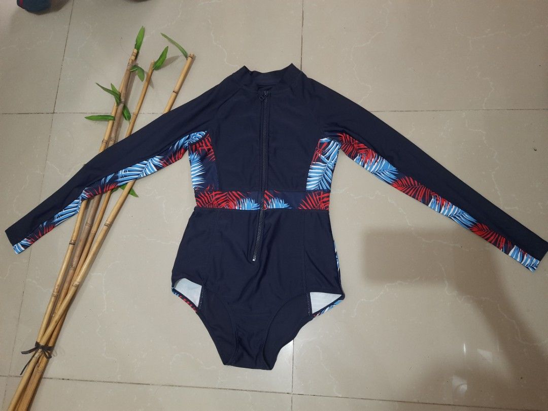 One Piece Rash Guard, Women's Fashion, Swimwear, Rash guard on Carousell