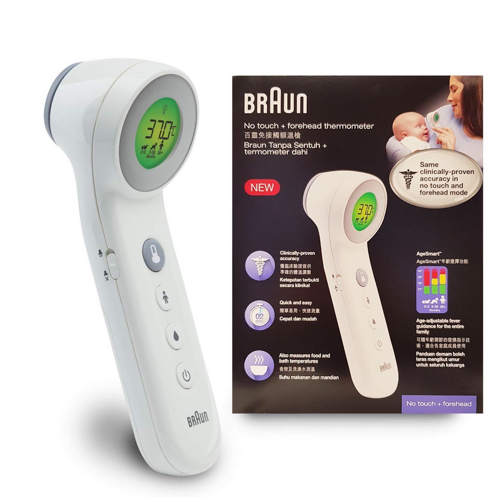 (Original) BRAUN No Touch + Forehead Thermometer Thermoscan BNT 400