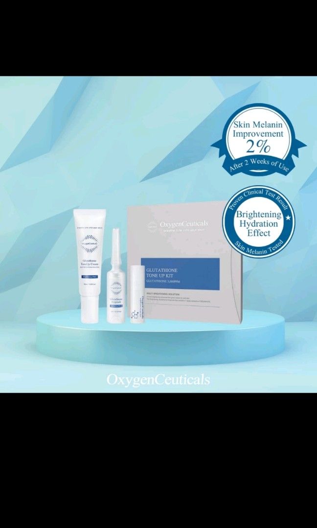 OxygenCeuticals Glutathione Tone Up Kit (Ampoule & Cream), Beauty