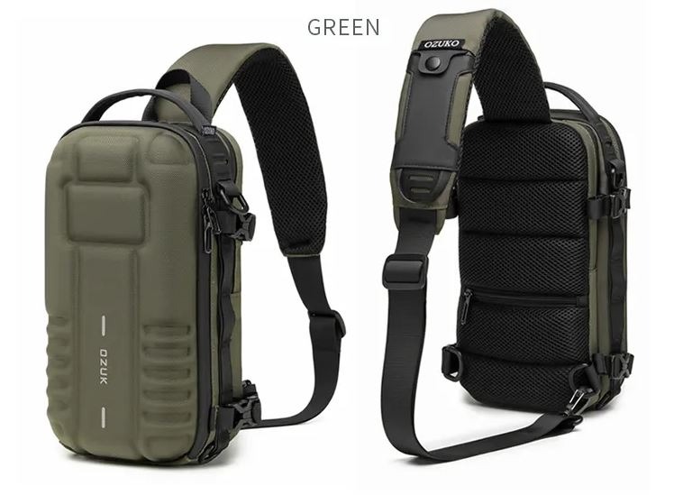 OZUKO Sling Cross Body Rugzak, USB Anti-Diefstal Borsttas voor heren