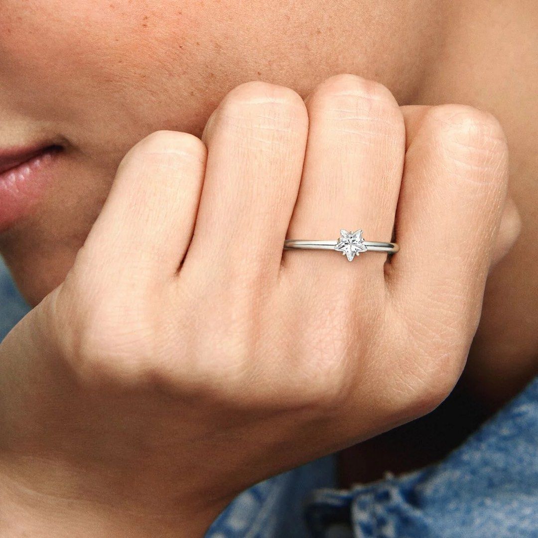 Solitaire pandora discount ring