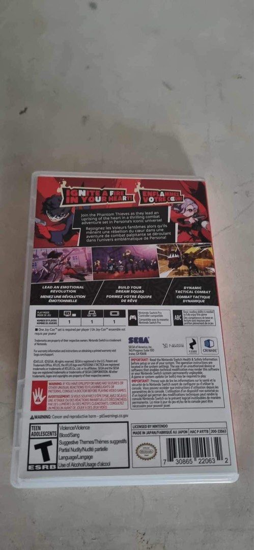 Persona 5 Tactica (US) for Nintendo Switch game (Category: Nintendo) located in Antipolo. Submitted by crafts.etcetera (Listing ID 1279413481, Image 3). Description: Description: Persona 5 Tactica is a strategy RPG and a spin-off to Persona 5 developed by Atlus and P-Studio..