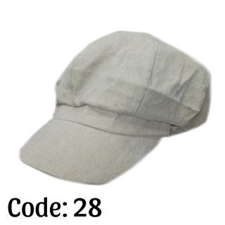 Plain white beret hat