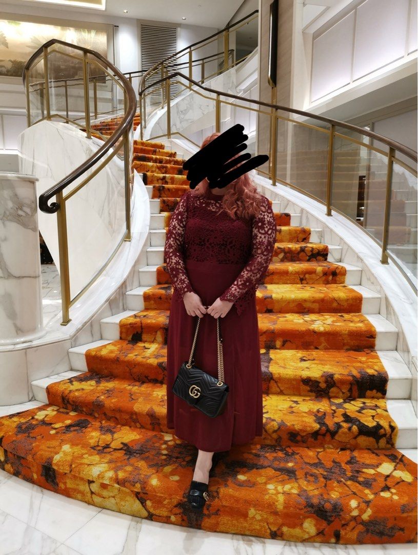 Plus size Lace Chiffon Dress