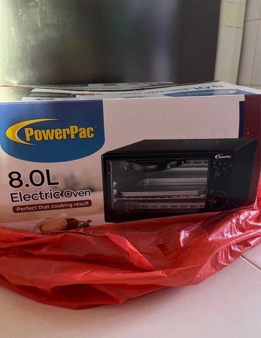 PowerPac PPT08 Toaster Oven 8L 650 Watts BLACK, TV & Home Appliances