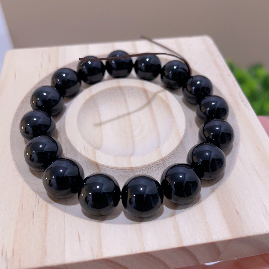Real black obsidian bracelet store