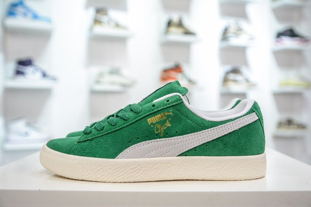 Puma clyde green suede shop