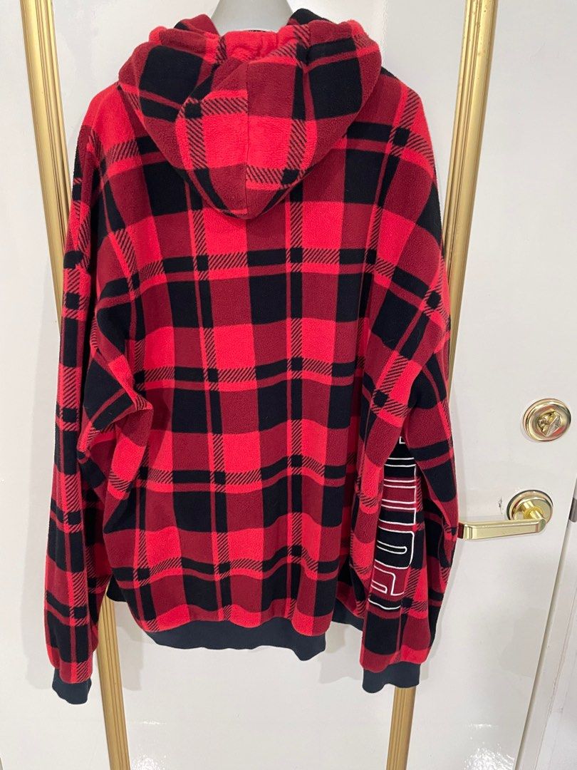 Puma check sherpa hoodie sale