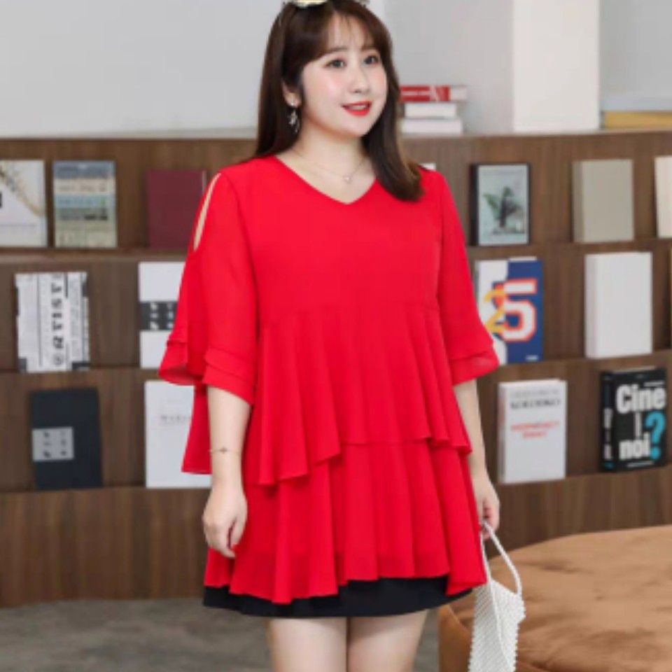 Ready Stock] 2024 Plus Size Korean Fashion Blouse, Women's Fashion