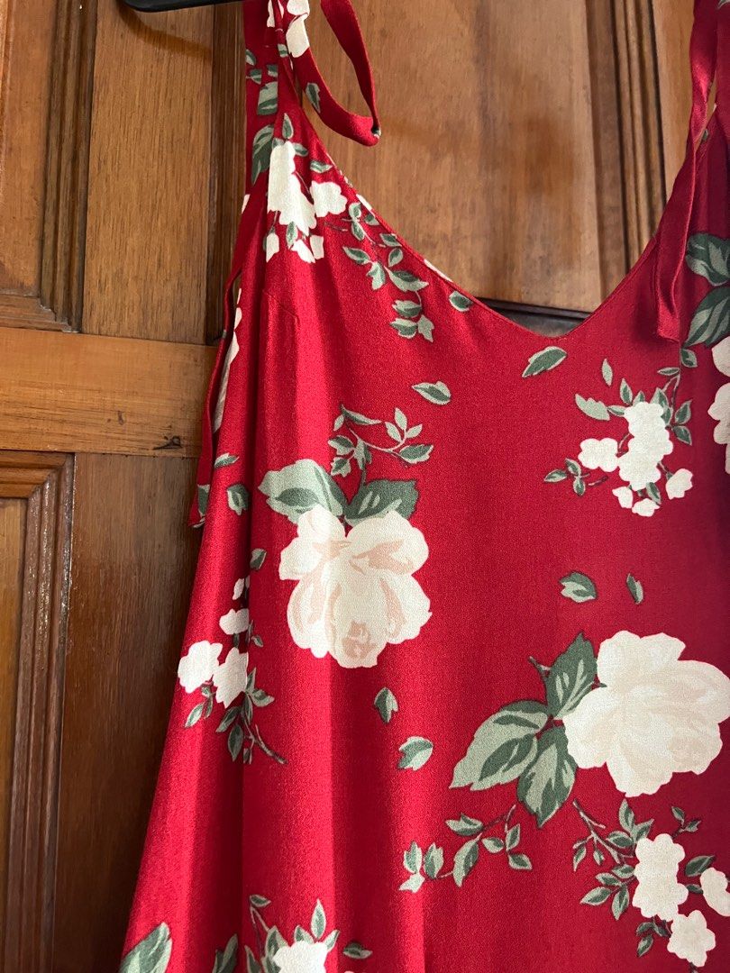 Reformation Jade Midi Dress in Justine Red