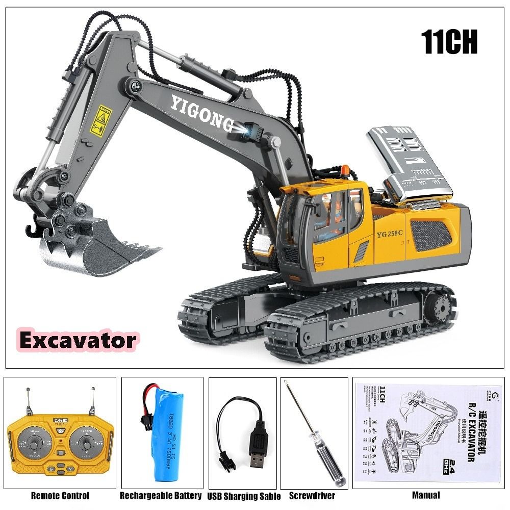Remote Control Excavator Dump Truck Bulldozer RC Construction
