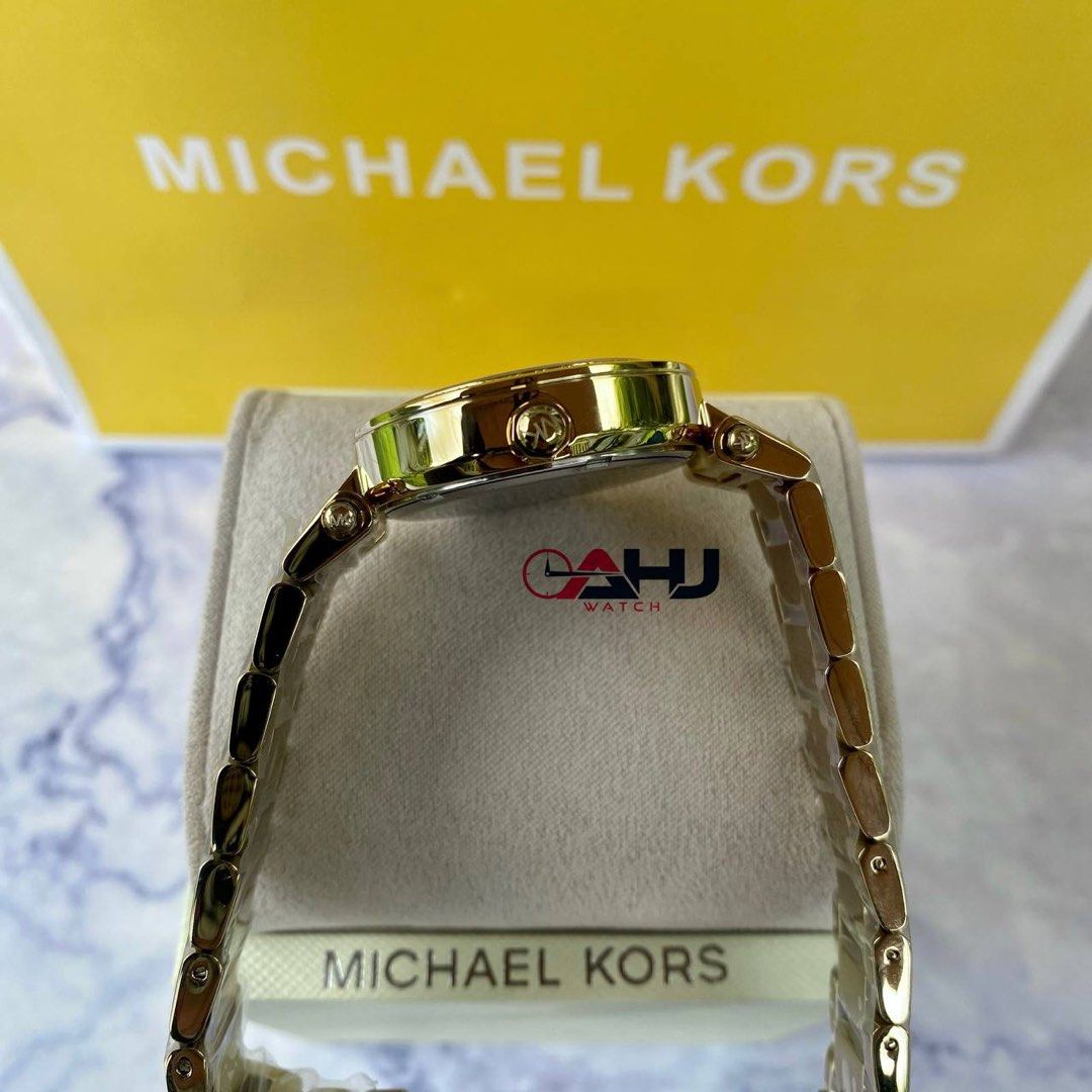 RESTOCK ORIGINAL MICHAEL KORS MINI PARKER CHRONOGRAPH GOLD