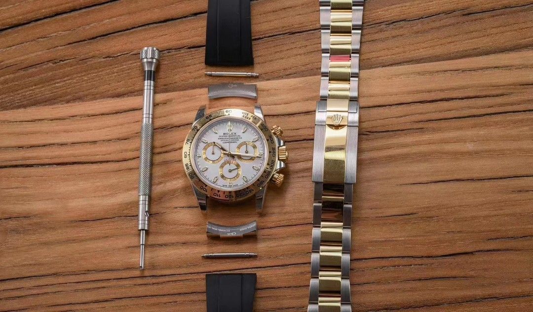 ROLEX DAYTONA 40mm OYSTERFLEX Rubber Watch Strap Men s Fashion