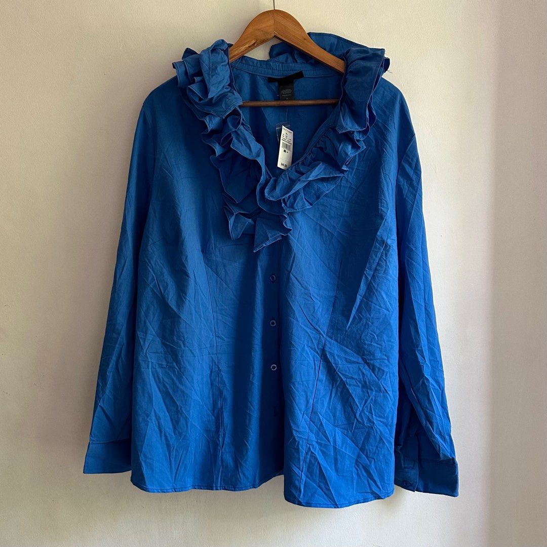 SALE New Ashley Stewart poplin shirt Women s Fashion Tops