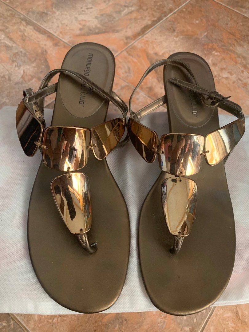 Buy Gold Heeled Sandals for Women by FIONI by Payless Online | Ajio.com