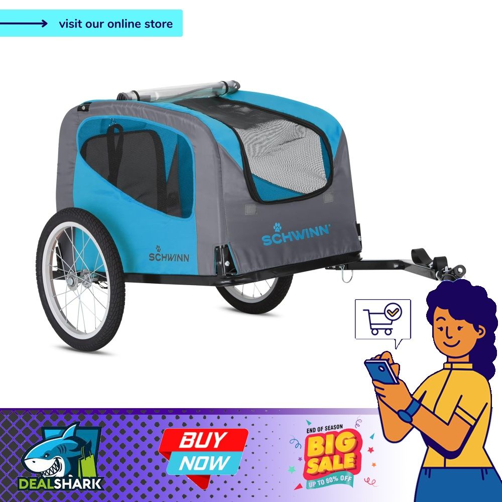 Schwinn rascal bike 2025 pet trailer large