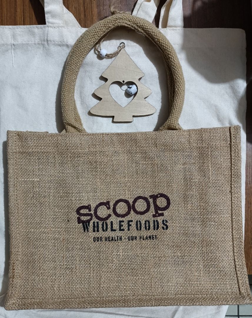 Christmas hessian on sale gift bags
