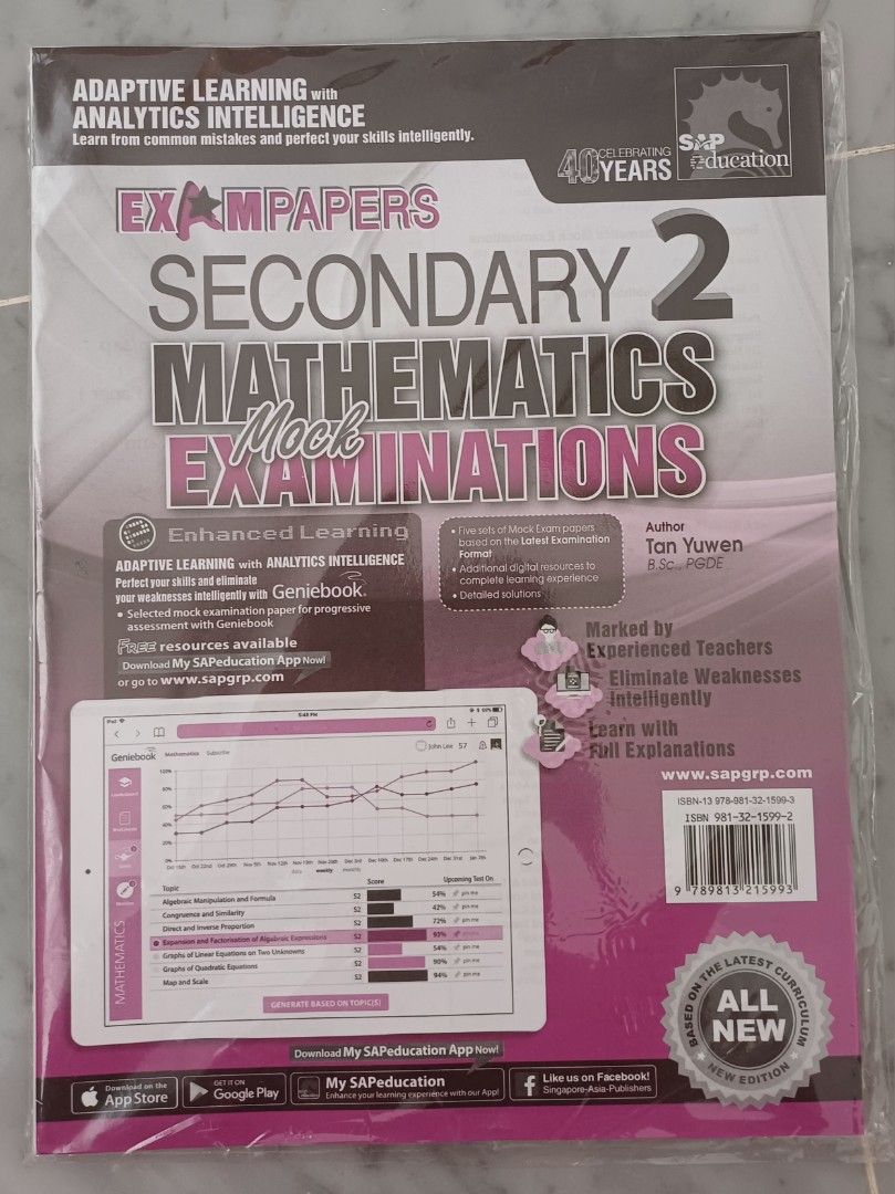 Sec 2 math exercise books and papers, Hobbies & Toys, Books & Magazines ...